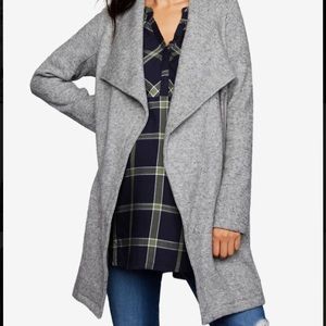 BB Dakota Soft Brushed Drape Front Maternity Jacket Grey Size XS